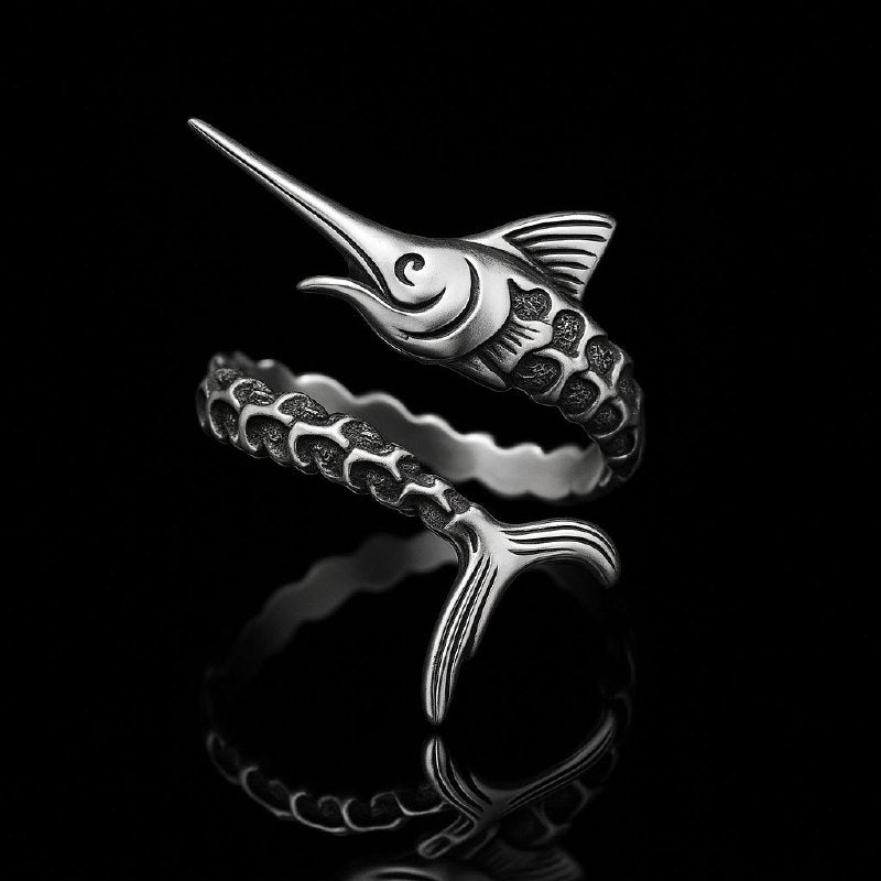 Marlin Skeleton Ring